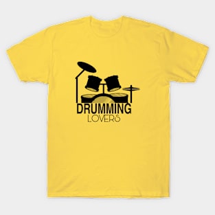 Funny Drummer Art For Men Women Drum Set Drumming Lovers T-Shirt